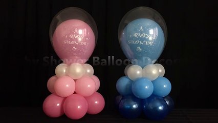 Baby Shower Balloon Decoration Idea - Balloon Centerpiece Tutorial