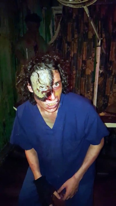 Our dentist going barking mad! - Spookers Haunted Attraction Scream Park, New Zealand