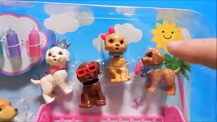 Bebé botella cuna perro sueño beber Nuevo cachorros perrito Informe juguete Barbie unboxing barbie