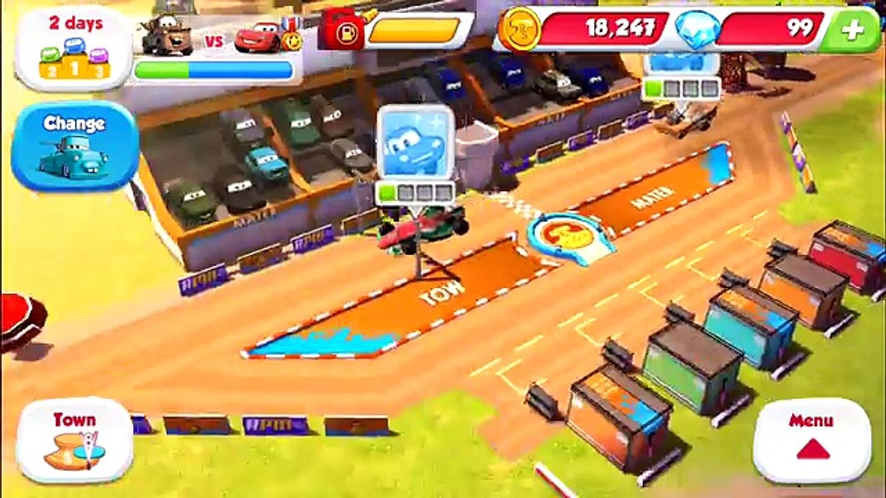 Disney Pixar Cars Fast as Lighting - Tokyo Mater vs Francesco