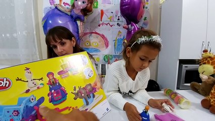 Karlar ülkesi frozen elsa ve anna playdoh, eğlenceli çocuk videosu