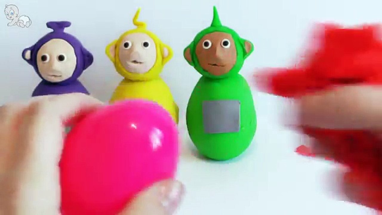 Copains argile tasses des œufs gelé imbrication pâte à modeler empilage Teletubbies surprise kinder disney