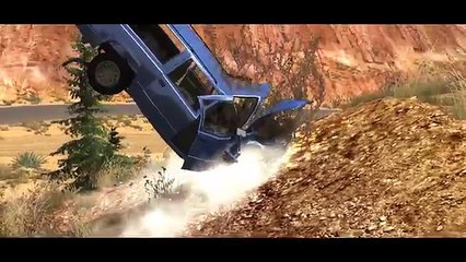 Grand Canyon Car Jump 2 - BeamNG Drive Deadly Crash and Fail Compilation High Speed