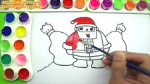 How To Draw Santa Claus Face! Step by Step Lesson cartoon easy beginners - with coloring p