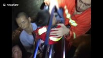 Firefighters rescue boy with head stuck in railings in China