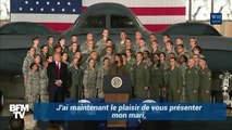 Quand Trump sert la main de sa femme