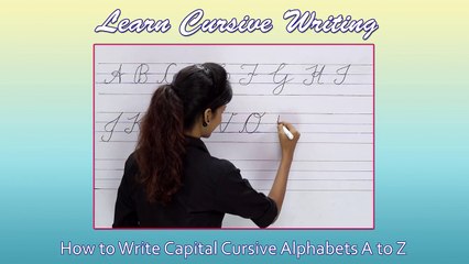 Cursive Writing For Beginners | Writing Cursive Alphabets : Capital | Cursive Handwriting Price