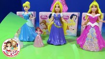 Disney Princess Kinder Surprise Eggs Zaini Opening Magiclip Cinderella, Ariel, Aurora