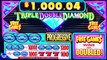 ++NEW Triple Double Diamond slot machine, Live Play & Nice Bonus