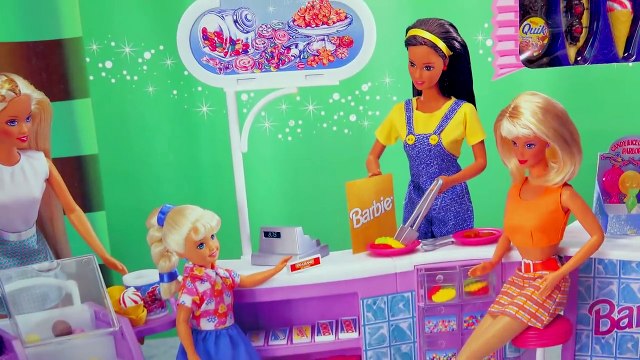 Barbie Dolls Candy & Ice Cream Parlor Playset with Disney Frozen Princess Anna, Ghoulia Toy Unboxing