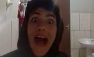 Boy Freaks Out When He Sees A Rat In The Bathroom