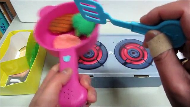 anpanman toys shimajiro kitchenset アンパンマン　人形おもちゃをしまじろうキッチンセットで料理！