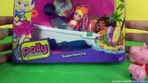 Pig George CAI na Piscina Lancha da Polly com a Peppa Pig Novelinha DisneySurpresa