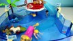 Sea Animals Toys and Swimming Puppies in the Playmobil Pool Slide - Learn Sea Animal Names For Kids