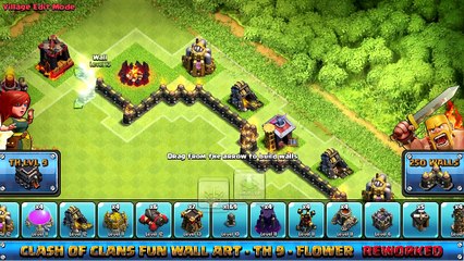 ★ Clash of Clans Troll Base ★ TH9 - Flower Defense, Hybrid