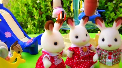 Kids Toys - Bad Baby Doesnt Want to Share at the Park - Calico Critters Park & Ice Cream Play Sets