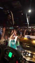Slovenian fans in Istanbul celebrate the victory