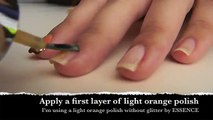 Gradient Ombre Nails from orange to brown (unghie gradiente) - Thanksgiving Nail Art Tutorial NOTD