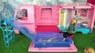 Barbie Camper Toy with Pool Water Slide - Barbie Chelsea Stacie Skipper Outdoors RV Fun Adventure