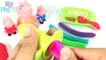 Peppa Pig toys and play doh stop motion! Create ice cream rainbow with play dough clay