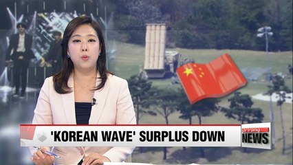 Korea's cultural content trade surplus hit 18-month low amid THAAD row