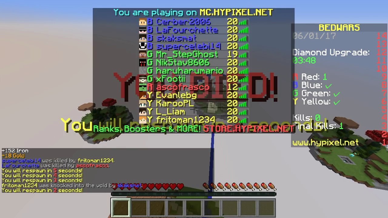 NOUVEAU JOUEUR PRO - Minecraft BED WARS