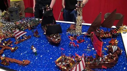 Giant LEGO medieval knights battle – BrickFair Virginia new