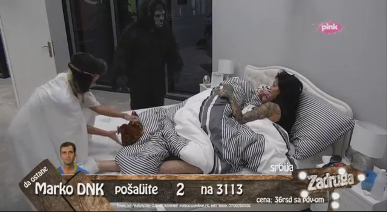 Zadruga - Bane Čolak ometa Anđelu Vešticu i Đexona u toku vodjenja ljubavi