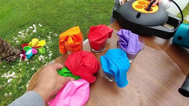 Kafada içleri sürpriz dolu balon patlatmaca , eğlenceli çocuk videosu