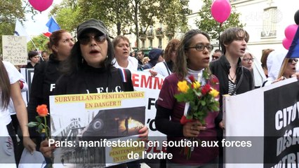 Manifestation en soutien aux forces de l'ordre à Paris