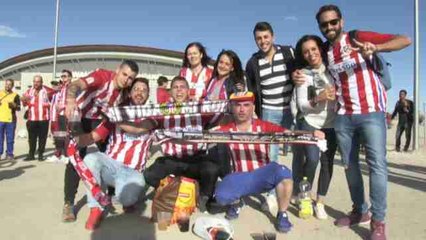 Los aficionados atléticos dan la bienvenida al Wanda Metropolitano