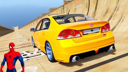 FUN Extreme Jump w  Intercity Bus Spiderman and Superheroes Nursery Rhymes