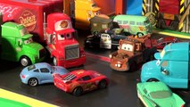 Play Doh Surprise Eggs in Pixar Cars Lightning McQueen with The Haulers , Maters Surprise Birthday