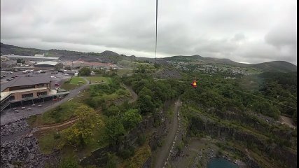 Another zipline. Not quite so short, or low.