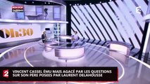 Vincent Cassel ému mais agacé par Laurent Delahousse en évoquant son père, Jean-Pierre Cassel (Vidéo)