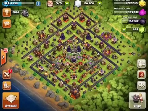 Clash of clans - undefeatable th10 war base + replays!