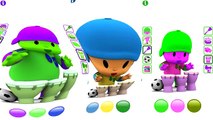 Talking Pocoyo Learn play Football Colors Reion Compilation Funny Montage