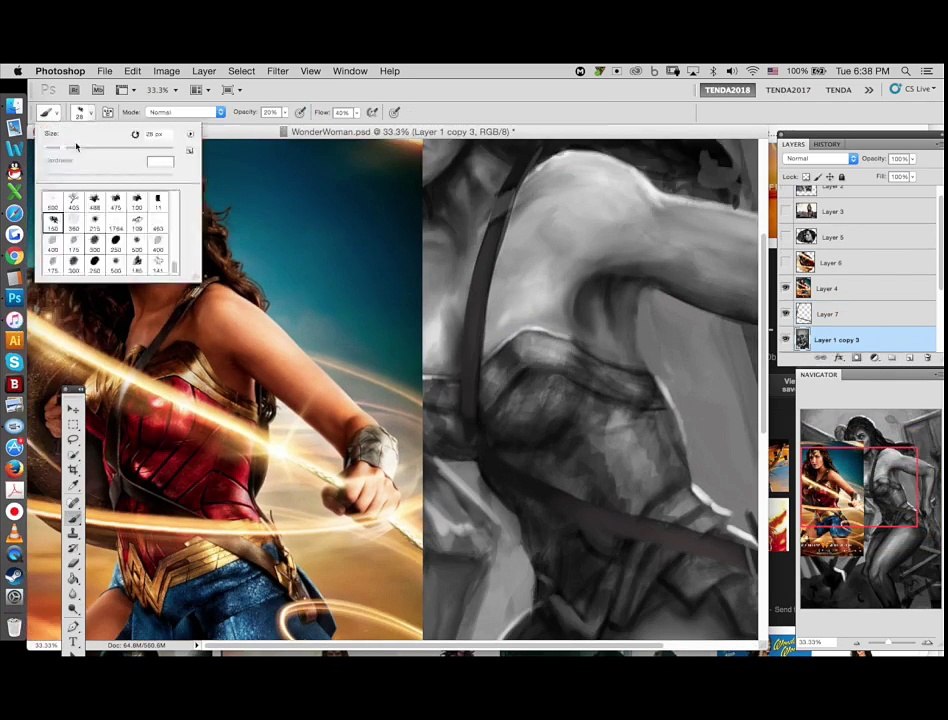 Digital Painting_ Wonder woman! (Commentary)