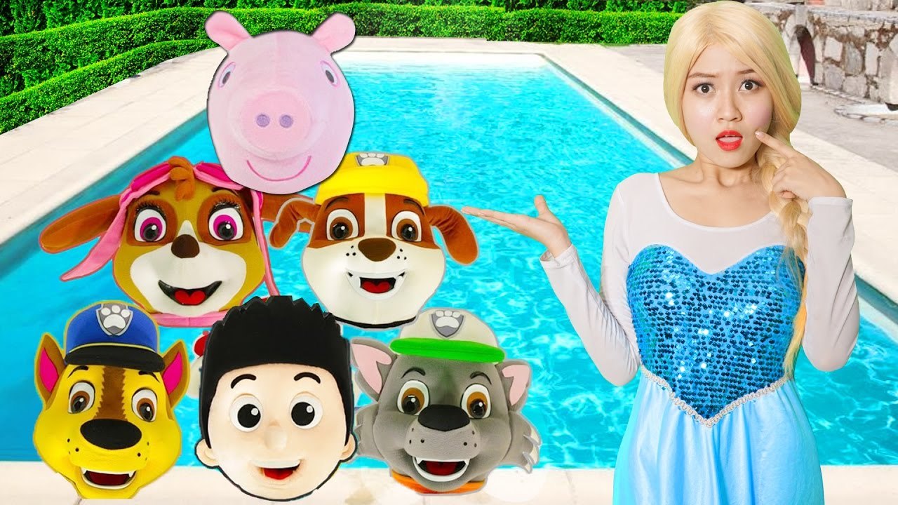 Spiderman Frozen Elsa Peppa Pig Mario Paw Patrol LOSE THEIR HEADS Batman Hulk Superhero in Real Life