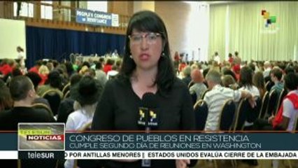 EEUU:Congreso de pueblos en resistencia condena bloqueo a Cuba y Vzla.