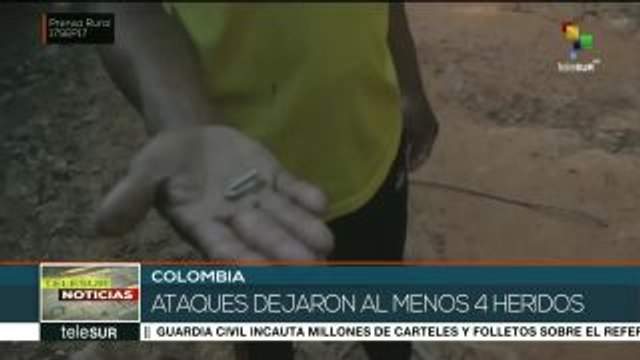 Ataca ESMAD a campesinos colombianos en Catatumbo; hay 4 heridos
