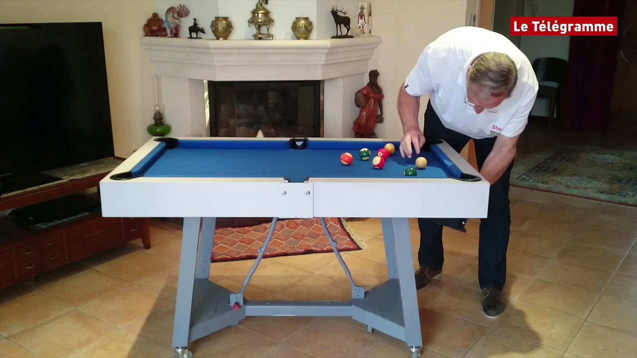 Lanester (56). René Altet primé au concours Lépine européen pour son billard pliable !