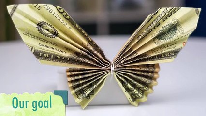 Money Gift Idea: Butterfly, dollar bill origami tutorial, easy!