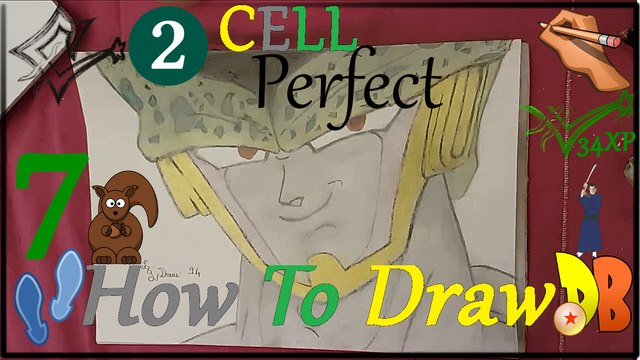 ✍ How To Draw 7 | Perfect Cell | Easy | Dragon Ball Z