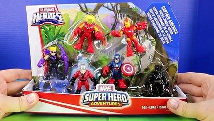 Marvel Super Hero Adventures Super Jungle Squad Iron Man Captain America Battle Imaginext Villains