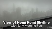 View of Hong Kong Skyline with Early Morning Fog
