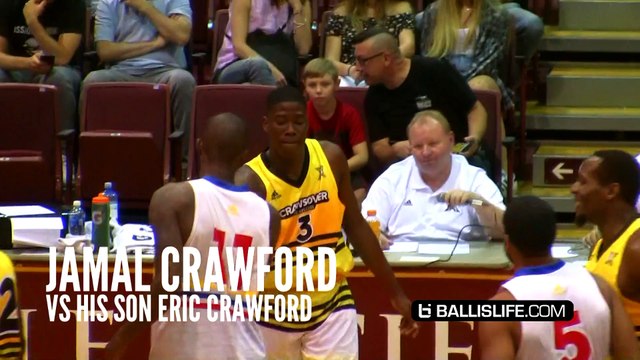 Jamal Crawford vs HIS SON Eric Crawford!! When You Gotta Guard Your Dad But He's J Crossover