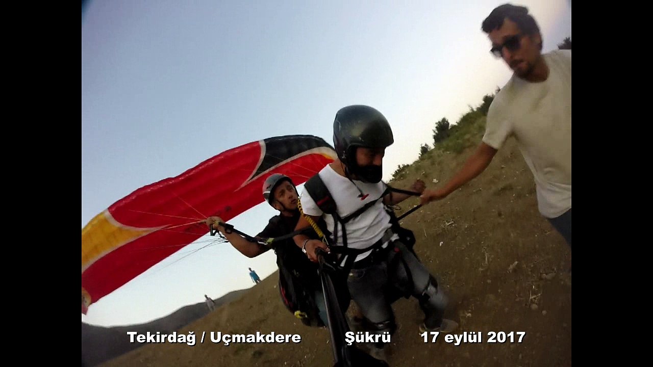Uçmakdere Yamaç Paraşütü Uçuşları Şükrü 17 eylül 2017