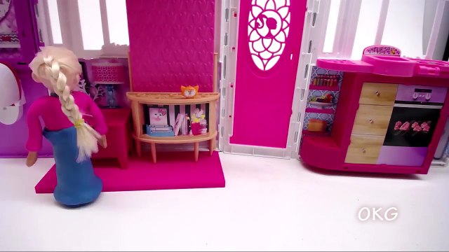 Spiderman Superhero Bad Moments - Princess Frozen Elsa Cartoon Play Doh Stop Motion Movie