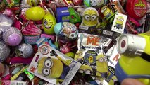 A lot of Minions Candy & Surprise Eggs Learn Colors with New Candies